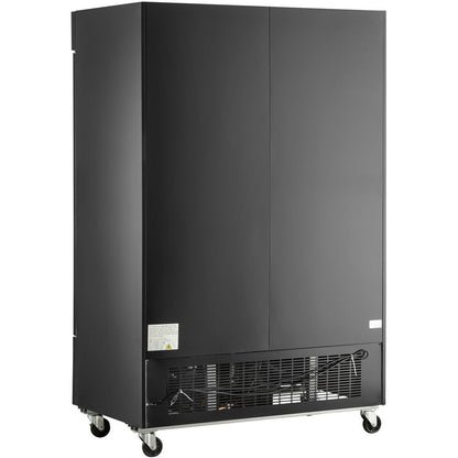 Avantco GDC-49-HC 53" Black Swing Glass Door Merchandiser Refrigerator with LED Lighting