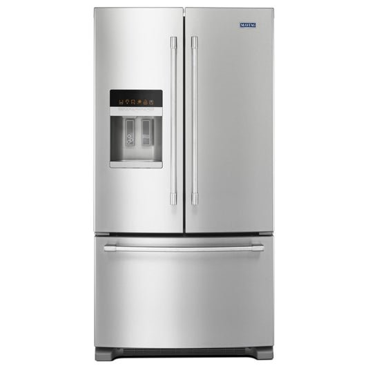 Maytag 36 Inch Wide 25 cu. ft. French Door Refrigerator with Powercold® and LED Lighting